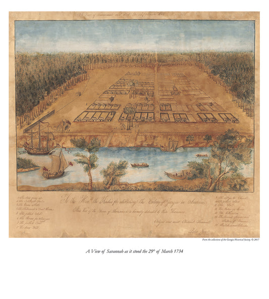 “A View of Savannah as it stood the 29th of March 1734”
