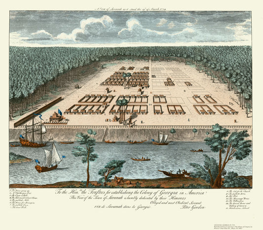 “A View of Savannah as it stood the 29th of March 1734”   
