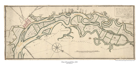 Chart of Savannah River, 1825